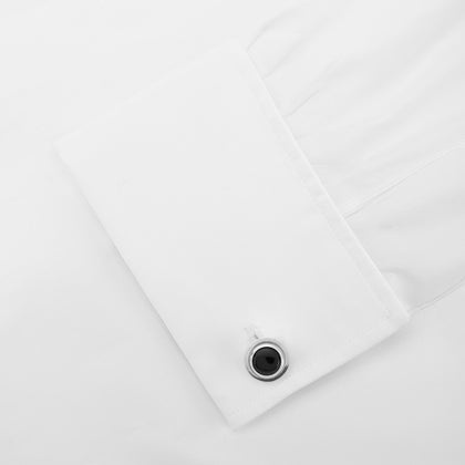 Reversible Monochrome Sterling Silver Round Cufflinks Image 3