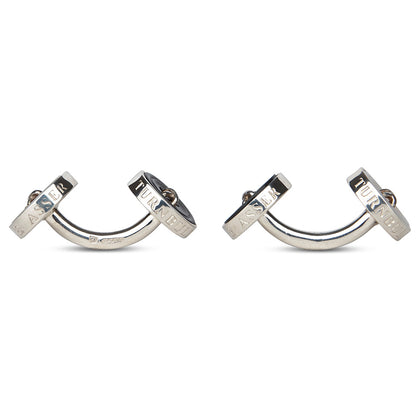 Reversible Sterling Silver Mother-of-Pearl Button Cufflinks Image 2