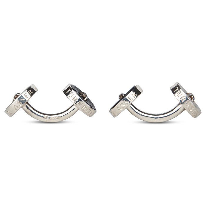 Reversible Sterling Silver Mother-of-Pearl Button Cufflinks Image 2