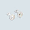 View 1 of product White Sterling Silver Mother-of-Pearl Button Cufflinks