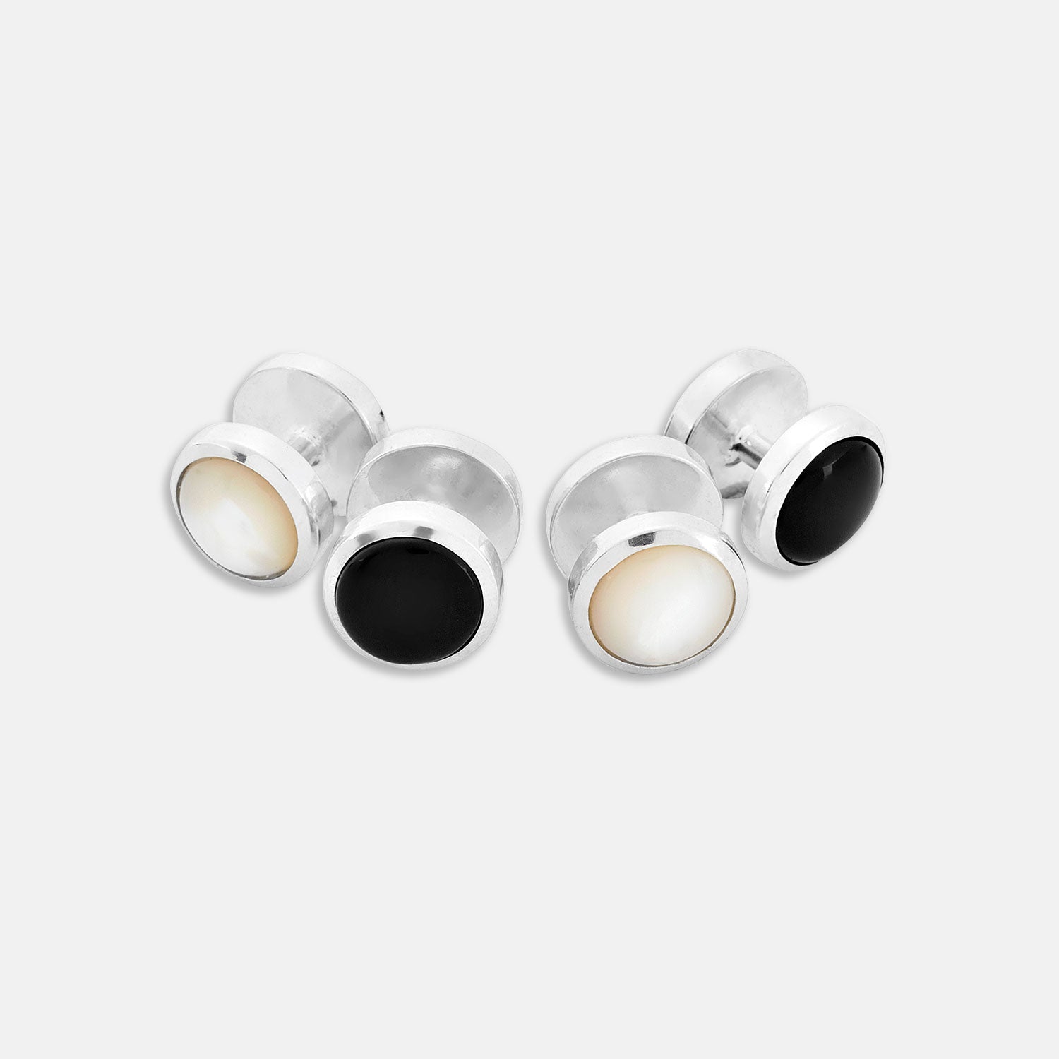 Reversible Sterling Silver Dress Studs | Turnbull & Asser Turnbull & Asser US Reversible Sterling Silver Dress Studs | Turnbull & Asser Turnbull & Asser US