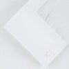 View 2 of product Weekend Fit Cream Linen Shirt with Stand Collar and 1-Button Cuff