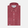 View 1 of product Weekend Fit Red Linen Shirt with Dorset Collar and 1-Button Cuff