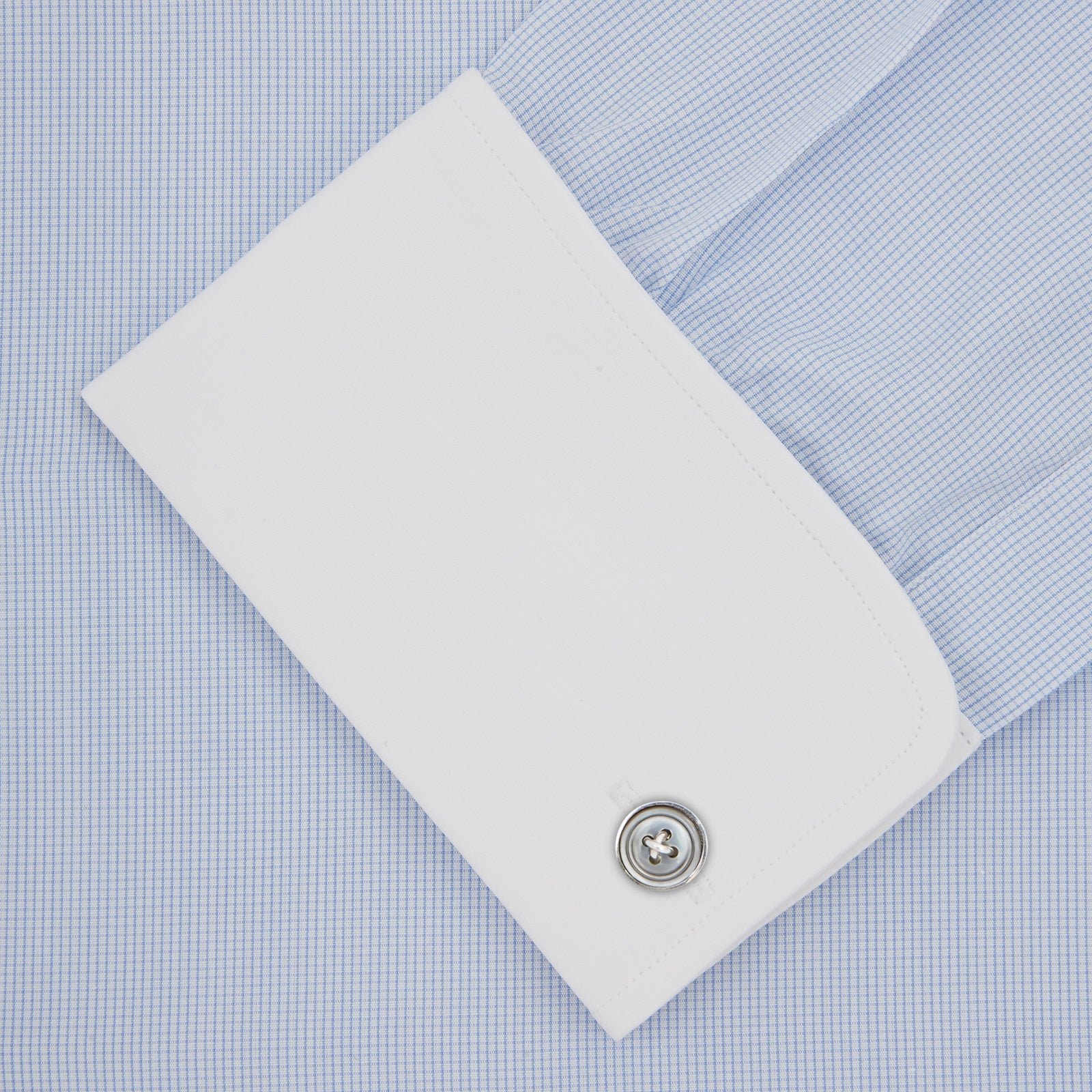 View 6 of product The Great Gatsby Cotton Shirt with White Collar and Double Cuffs