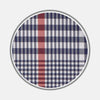 Navy and Red Prince of Wales Wide Check Cotton Fabric