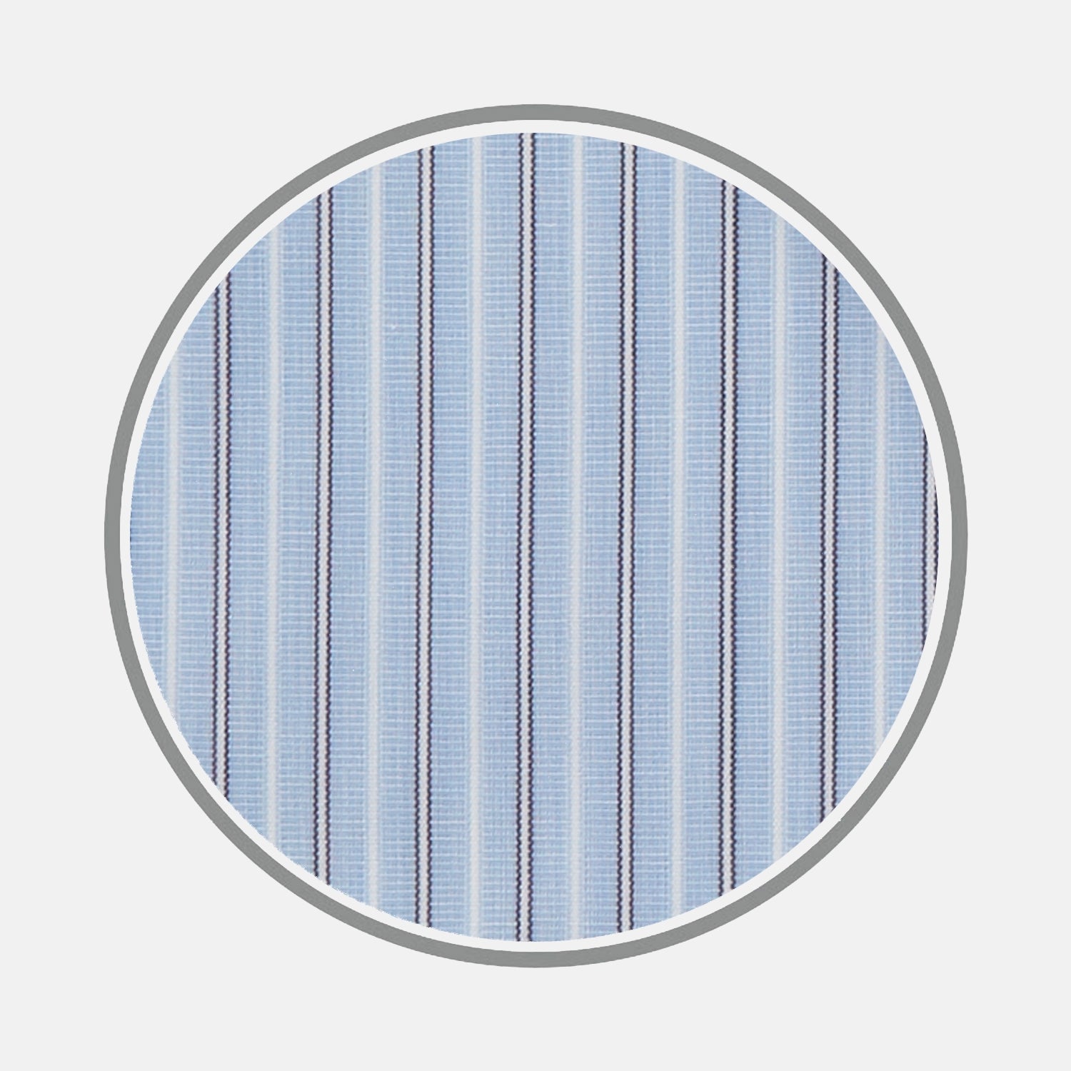 Blue and Navy Multi Stripe Sea Island Quality Cotton Fabric