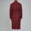 Burgundy Piped Silk Spot Gown