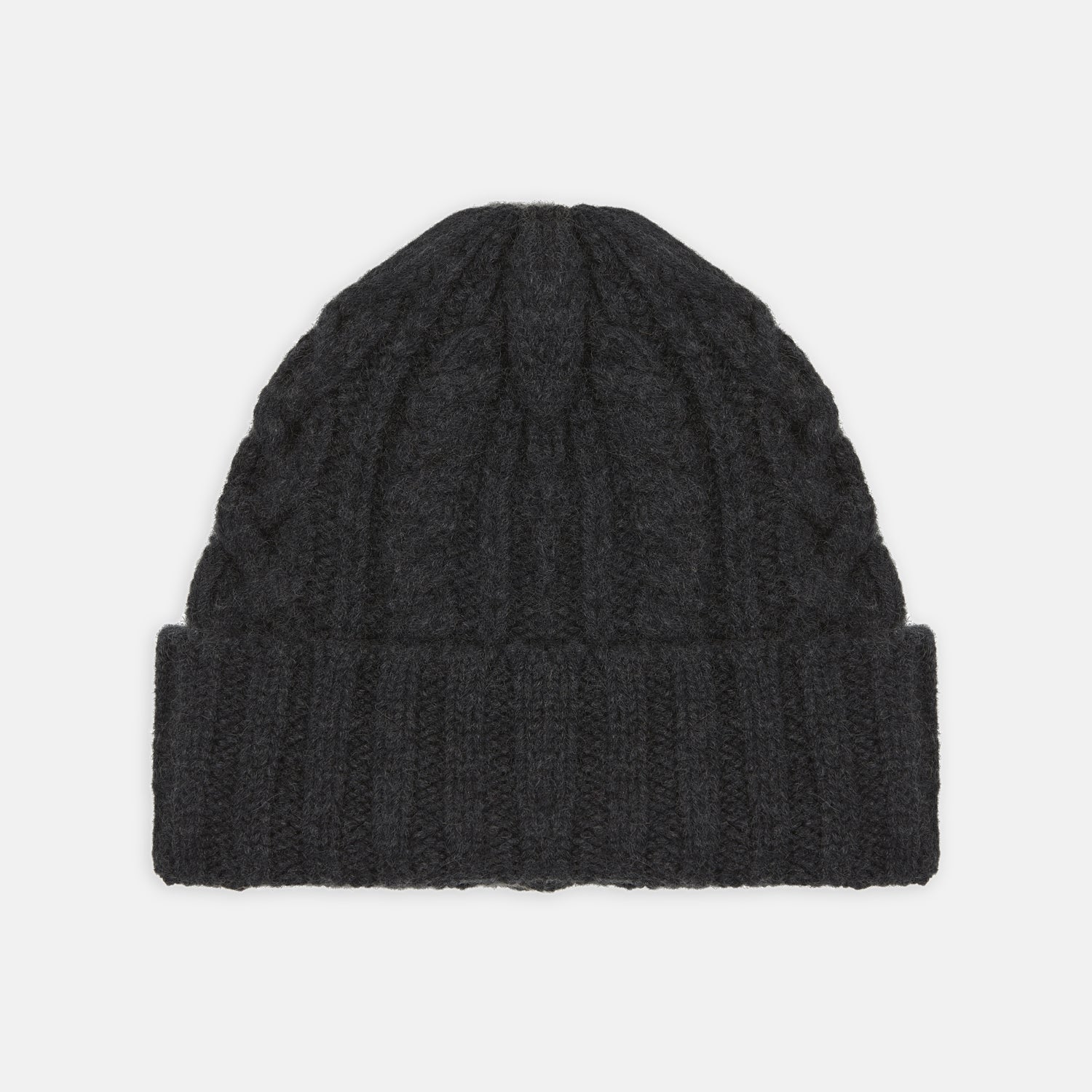 View 1 of product Charcoal Cable Knit Cashmere Hat