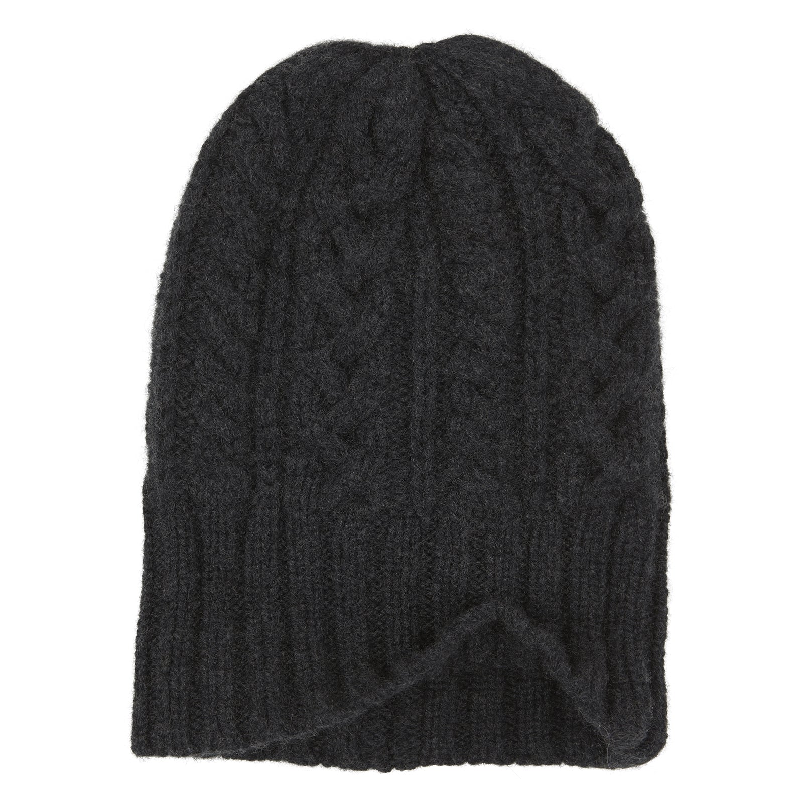 View 2 of product Charcoal Cable Knit Cashmere Hat