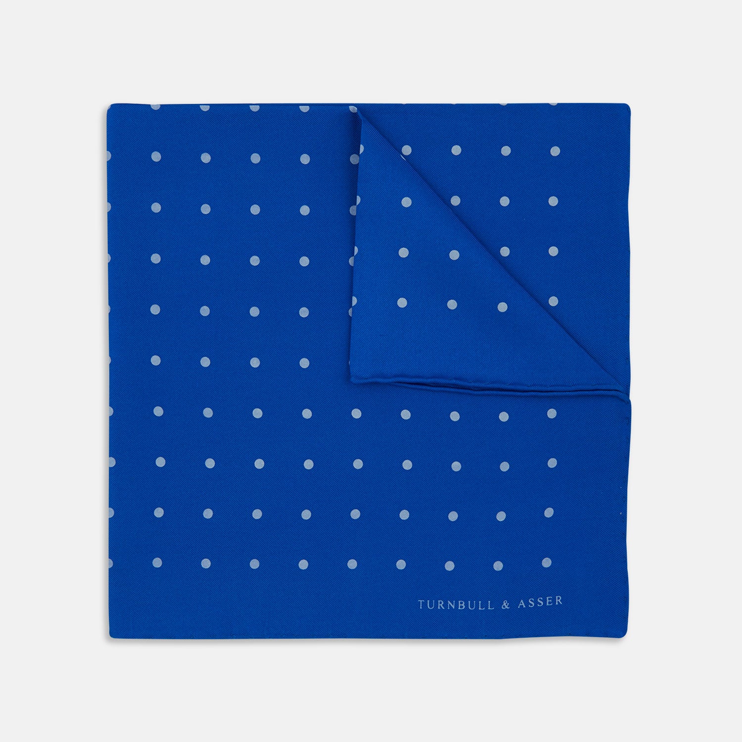 View 1 of product Royal Blue Spot Silk Pocket Square