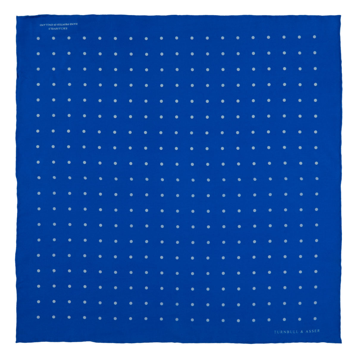View 2 of product Royal Blue Spot Silk Pocket Square