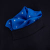 View 4 of product Royal Blue Spot Silk Pocket Square