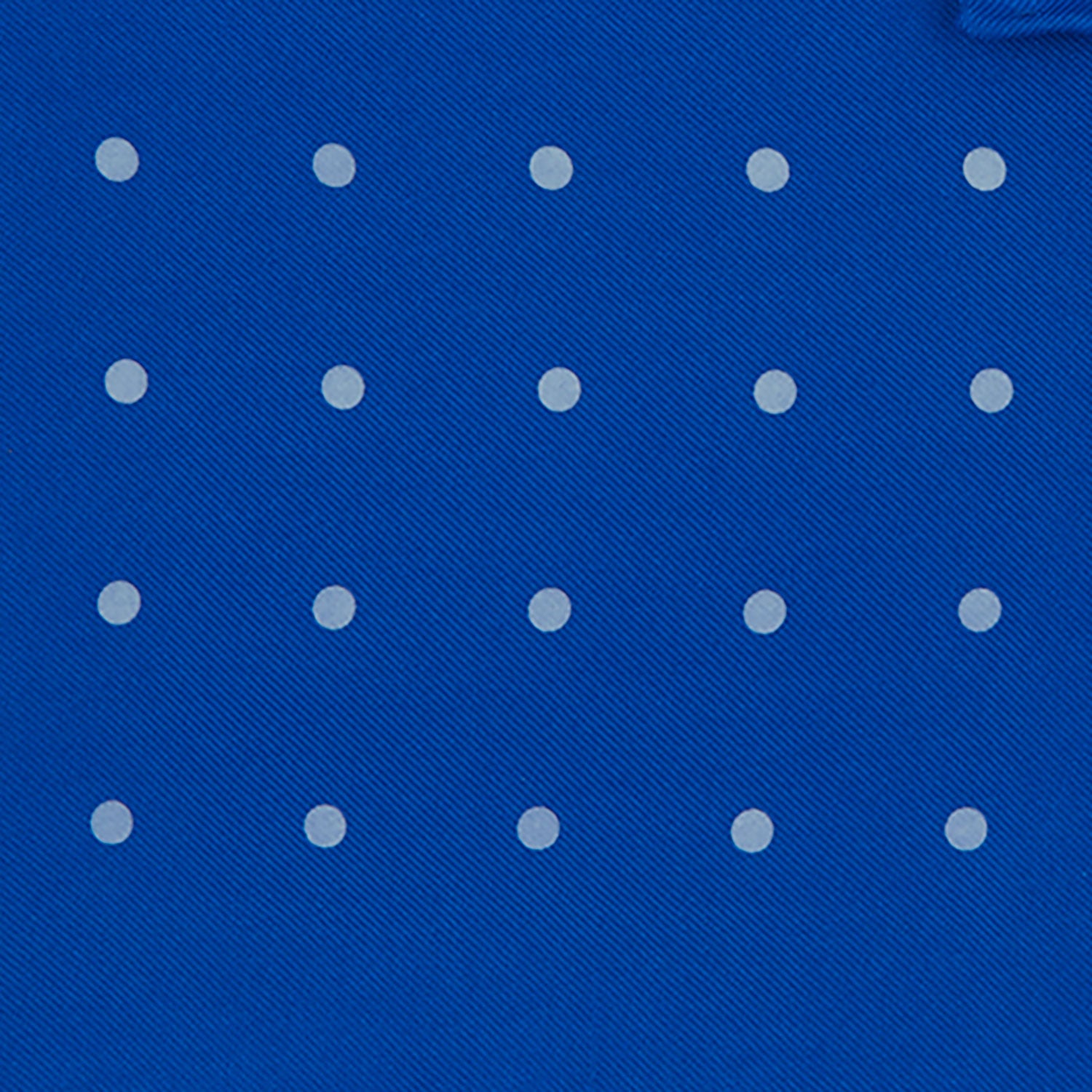 View 3 of product Royal Blue Spot Silk Pocket Square