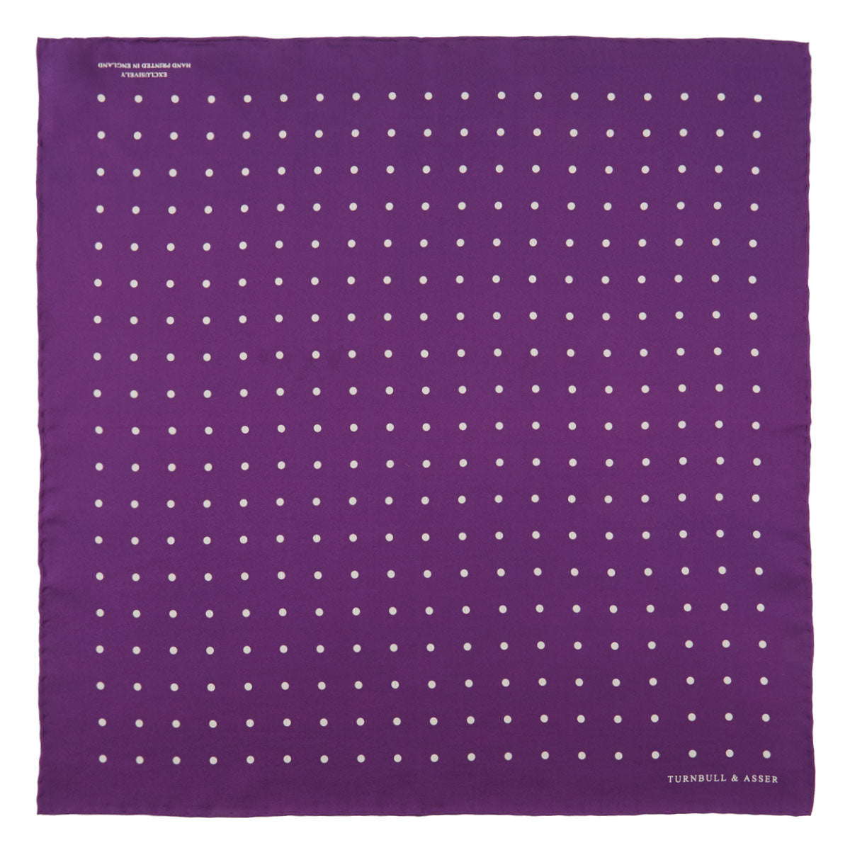 View 2 of product Purple Spot Silk Pocket Square