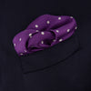 Purple Spot Silk Pocket Square