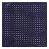 View 2 of product Navy Spot Silk Pocket Square