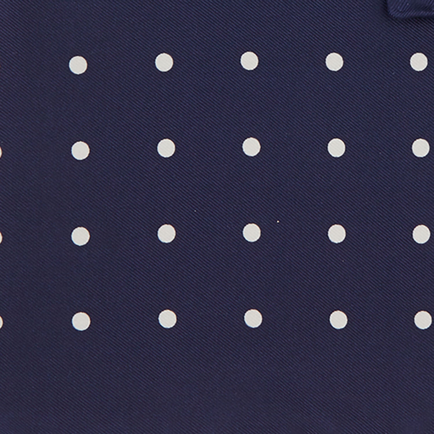 View 3 of product Navy Spot Silk Pocket Square