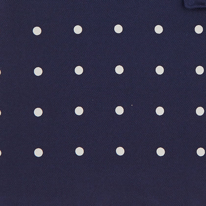 Navy Spot Silk Pocket Square Image 2