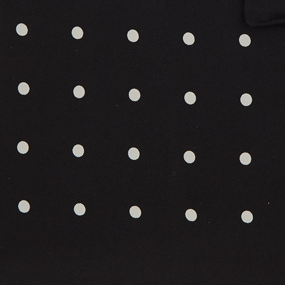 Black Spot Silk Pocket Square