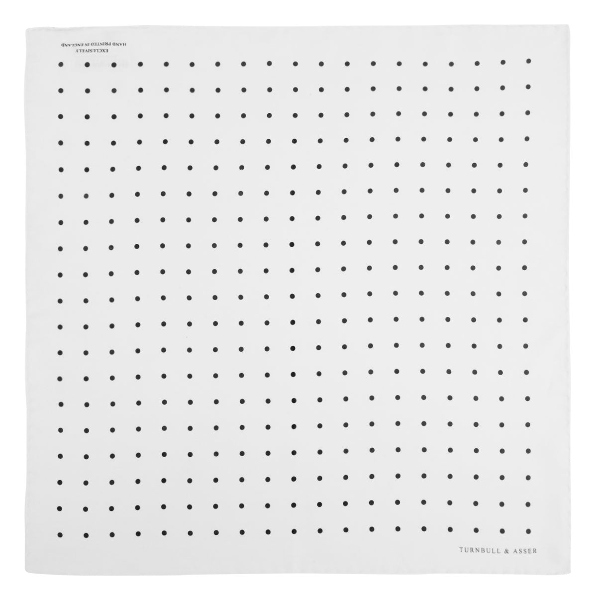 View 2 of product White and Black Spot Silk Pocket Square