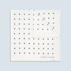 View 1 of product White and Navy Spot Silk Pocket Square