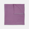 Lilac and White Piped Silk Pocket Square