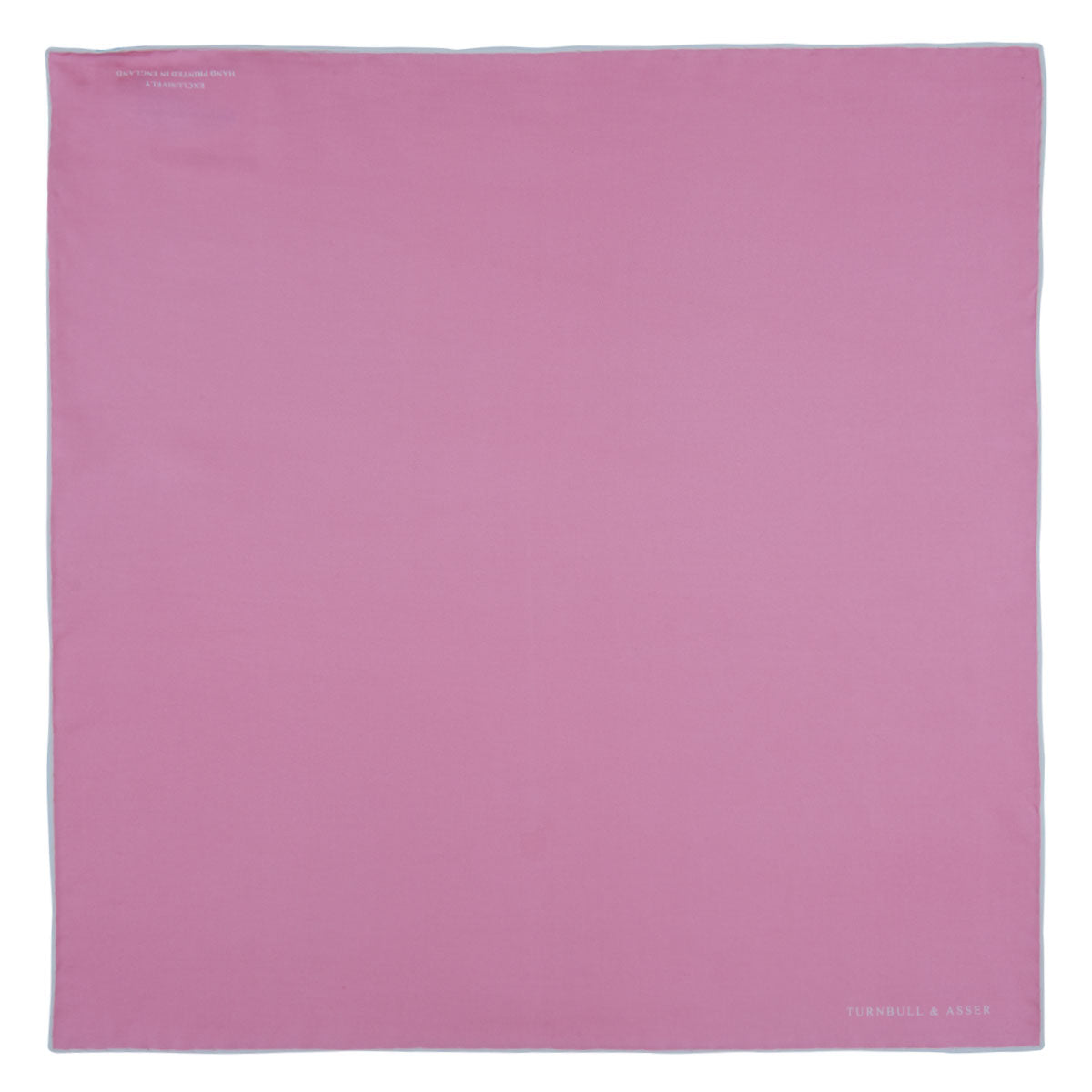 View 2 of product Pink and White Piped Silk Pocket Square