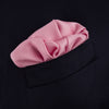 View 4 of product Pink and White Piped Silk Pocket Square