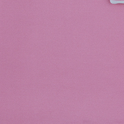 Pink and White Piped Silk Pocket Square Image 2