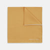 View 1 of product Gold and White Piped Silk Pocket Square