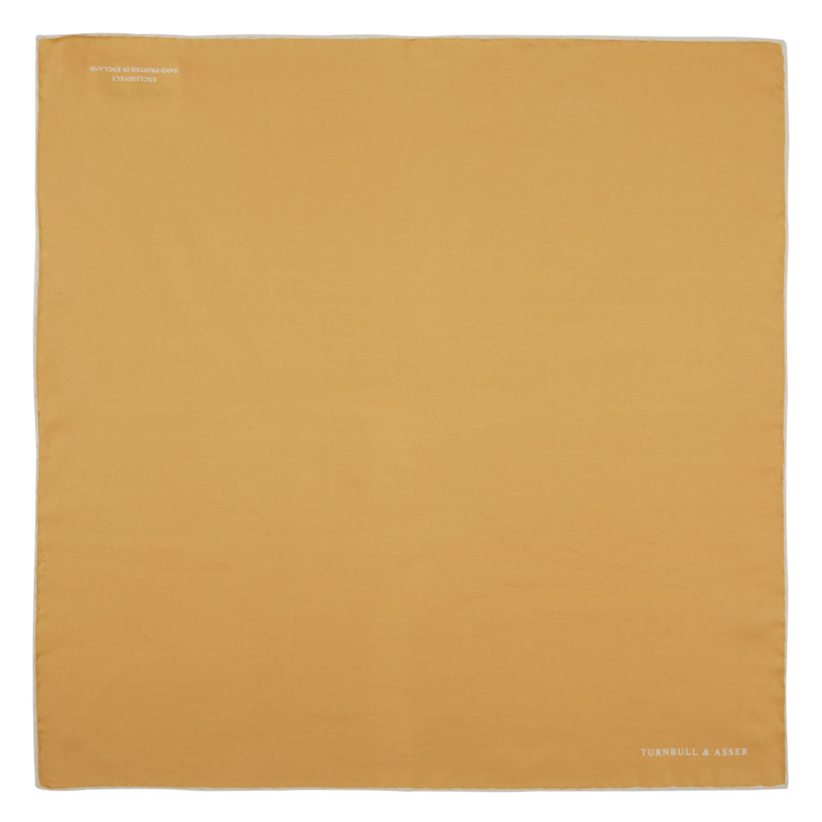 View 2 of product Gold and White Piped Silk Pocket Square