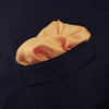 View 4 of product Gold and White Piped Silk Pocket Square