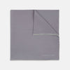 View 1 of product Grey and White Piped Silk Pocket Square