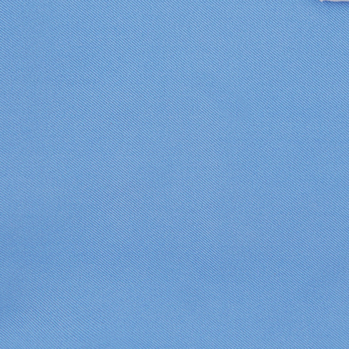 Blue and White Piped Silk Pocket Square Image 2