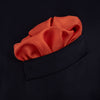 View 4 of product Dark Orange and White Piped Silk Pocket Square