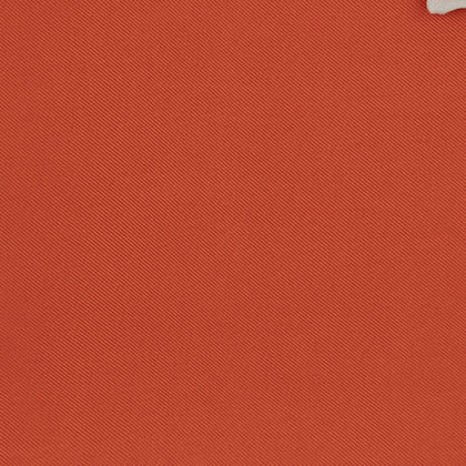 Dark Orange and White Piped Silk Pocket Square Image 2