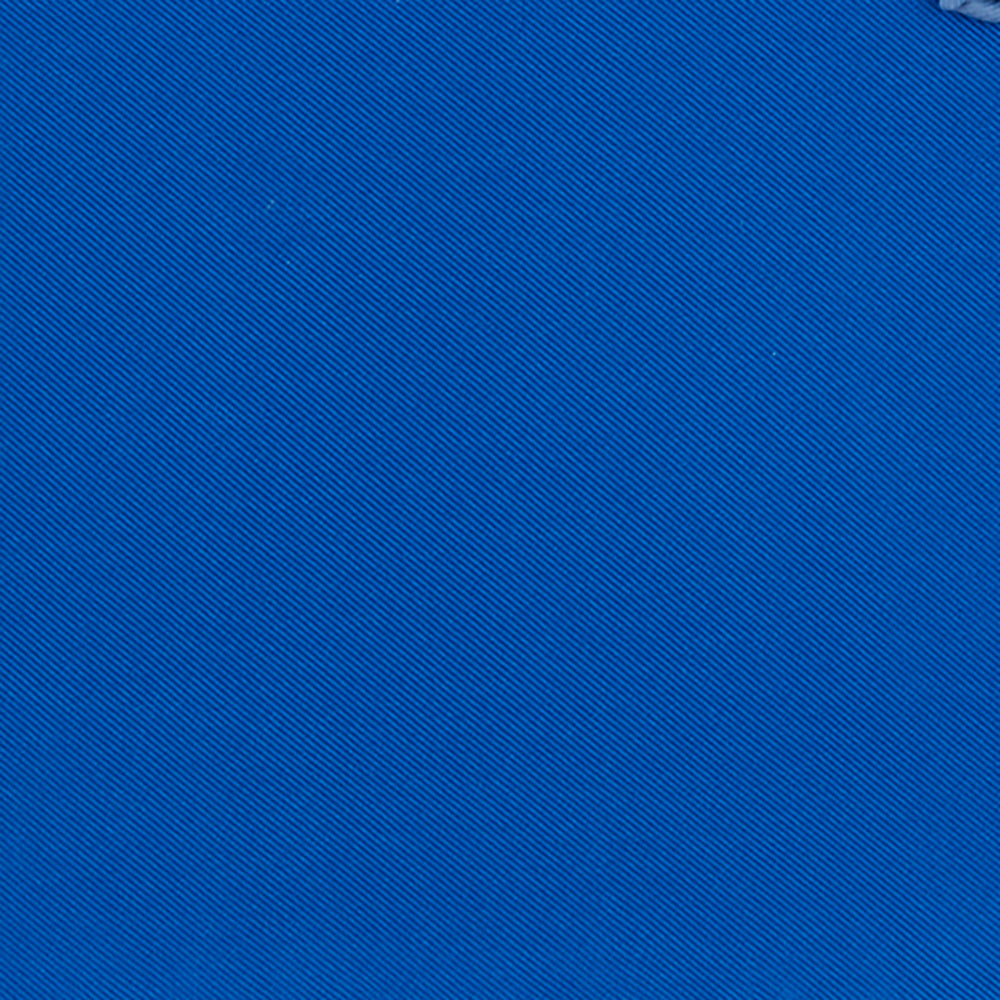 Royal Blue Piped Silk Pocket Square