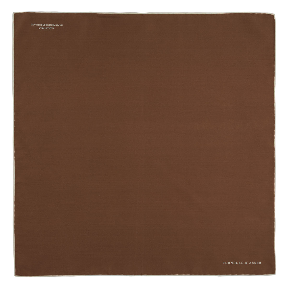 View 2 of product Brown and White Piped Silk Pocket Square