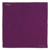 View 2 of product Plain Purple Silk Pocket Square with White piping