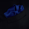 View 4 of product Dark Blue Piped Silk Pocket Square