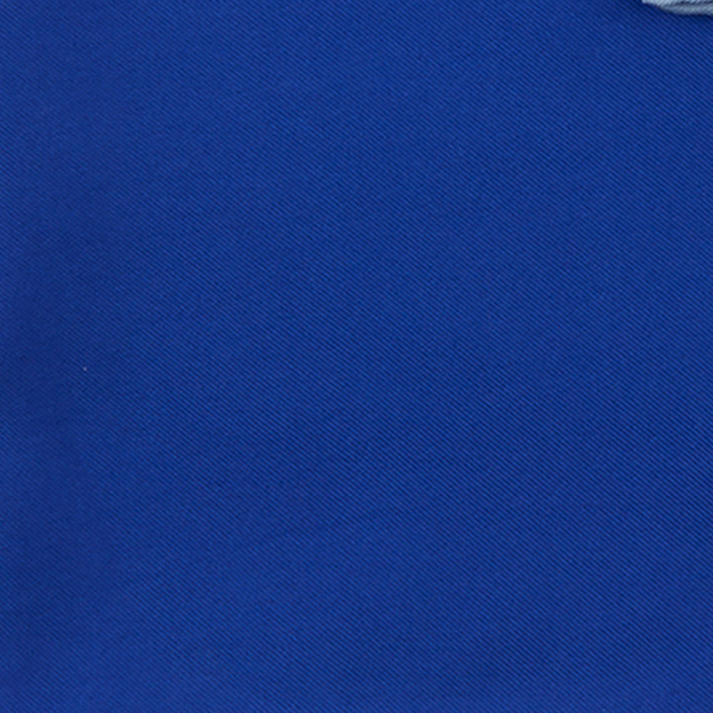 Dark Blue Piped Silk Pocket Square