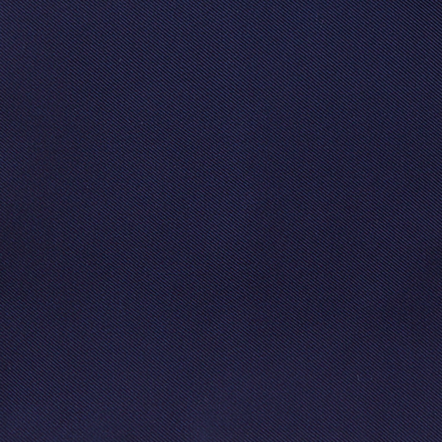 Navy and White Piped Silk Pocket Square