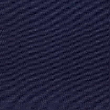 Navy and White Piped Silk Pocket Square Image 2