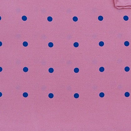 Rose and Blue Spot Silk Pocket Square Image 2