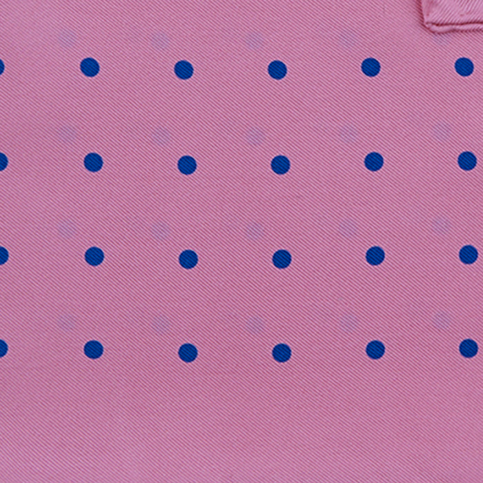 Rose and Blue Spot Silk Pocket Square Image 2