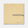 View 1 of product Yellow and Navy Piped Silk Pocket Square