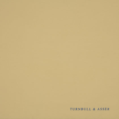 Yellow and Navy Piped Silk Pocket Square Image 2