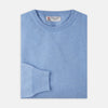 View 3 of product Sky Blue Fine Cashmere Crew Neck Jumper