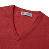 View 2 of product Crimson Fine Cashmere V-Neck Jumper