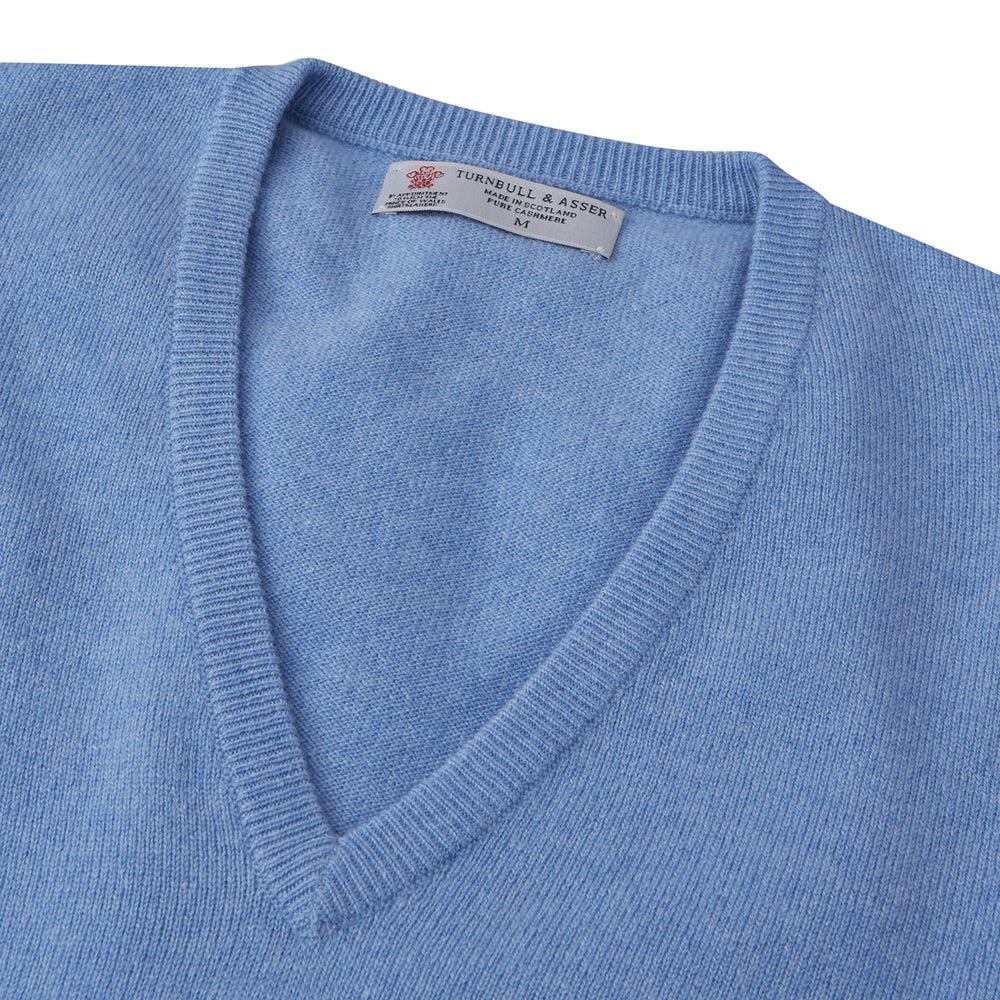 Sky Blue Fine Cashmere Slipover